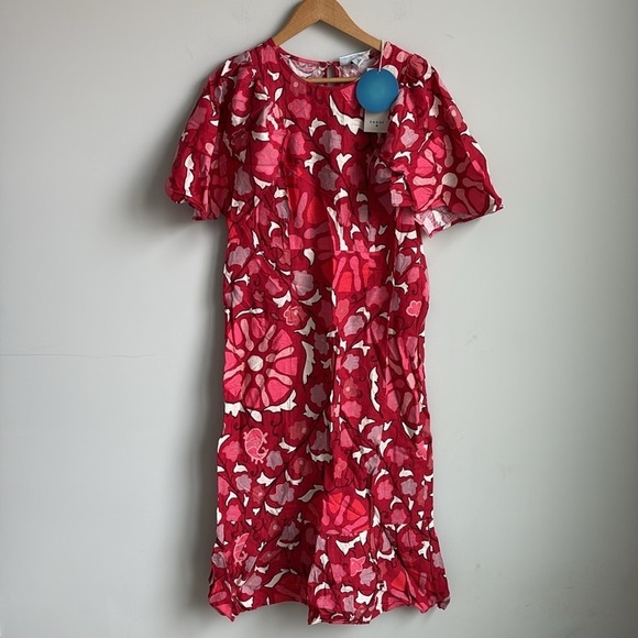 Rhode X Target Large Zinnia Floral Print Bell Sleeve Midi Dress - Picture 7 of 7